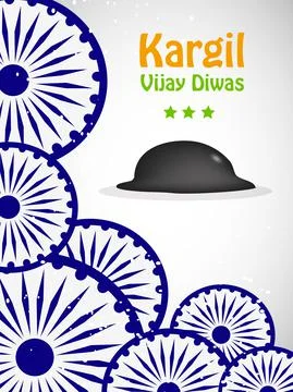 Illustration of elements of Indian Kargil Vijay Diwas background イラスト素材