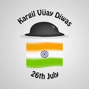 Illustration of elements of Indian Kargil Vijay Diwas background Stock Illustration