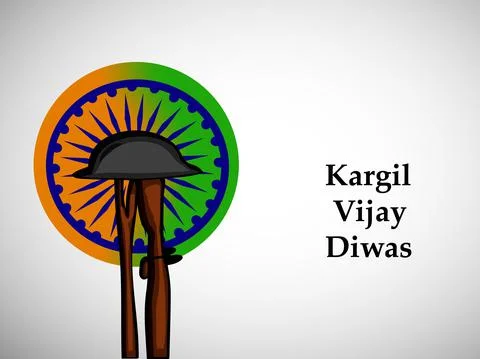 Illustration of elements of Indian Kargil Vijay Diwas background Illustrazione stock