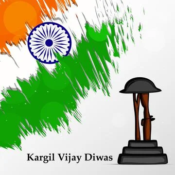 Illustration of elements of Indian Kargil Vijay Diwas background Stock Illustration