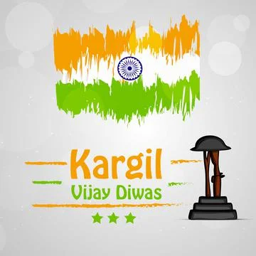 Illustration of elements of Indian Kargil Vijay Diwas background 스톡 일러스트