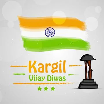 Illustration of elements of Indian Kargil Vijay Diwas background Stock Illustration
