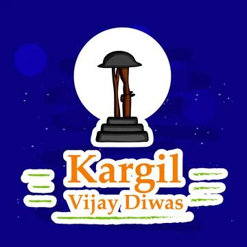 Illustration of elements of Indian Kargil Vijay Diwas background Illustrazione stock