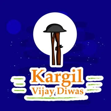 Illustration of elements of Indian Kargil Vijay Diwas background Stock Illustration