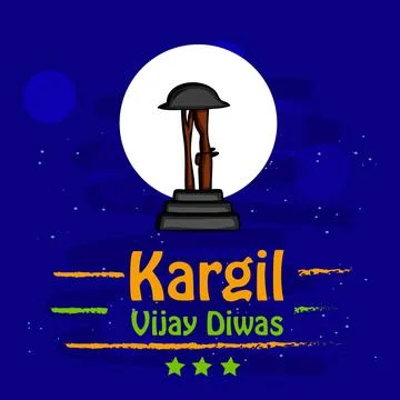 Illustration of elements of Indian Kargil Vijay Diwas background Illustrazione stock