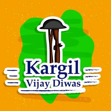 Illustration of elements of Indian Kargil Vijay Diwas background Stock Illustration