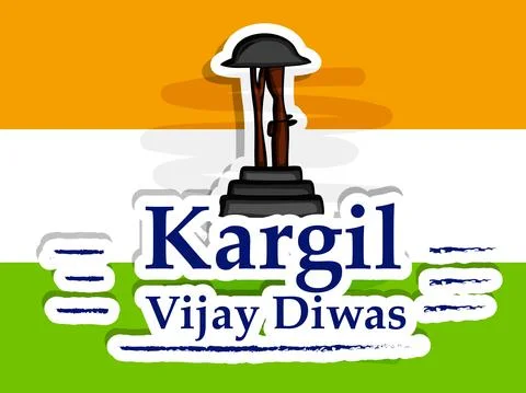 Illustration of elements of Indian Kargil Vijay Diwas background イラスト素材