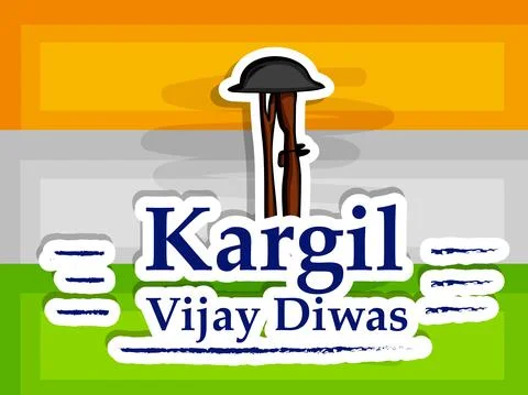 Illustration of elements of Indian Kargil Vijay Diwas background Stock Illustration