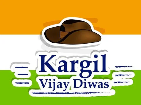 Illustration of elements of Indian Kargil Vijay Diwas background Stock Illustration