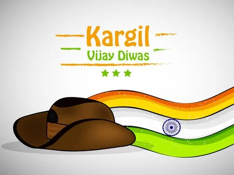 Illustration of elements of Indian Kargil Vijay Diwas background Illustrazione stock