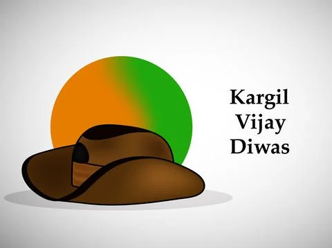 Illustration of elements of Indian Kargil Vijay Diwas background Illustrazione stock