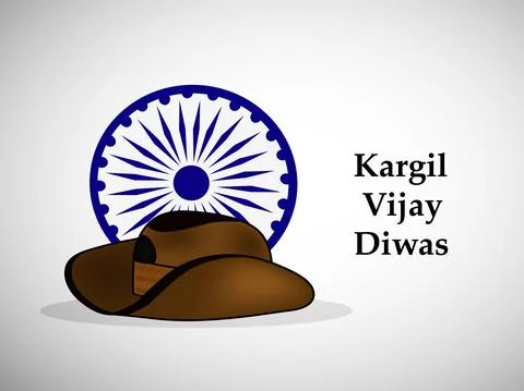 Illustration of elements of Indian Kargil Vijay Diwas background イラスト素材