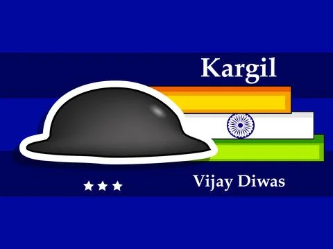 Illustration of elements of Indian Kargil Vijay Diwas background Illustrazione stock