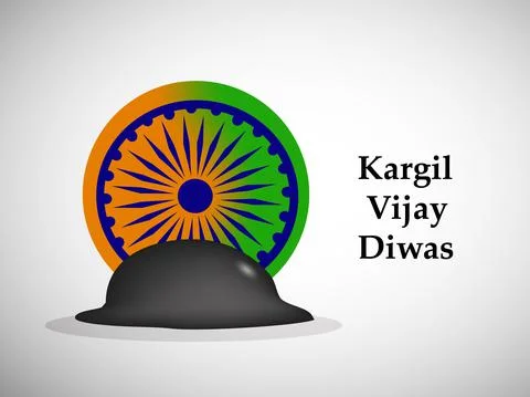 Illustration of elements of Indian Kargil Vijay Diwas background 스톡 일러스트