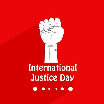 Illustration of elements of International Justice day background Stock Illustration