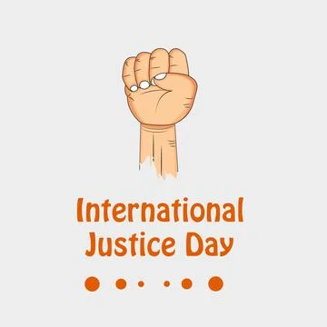 Illustration of elements of International Justice day background Stock Illustration