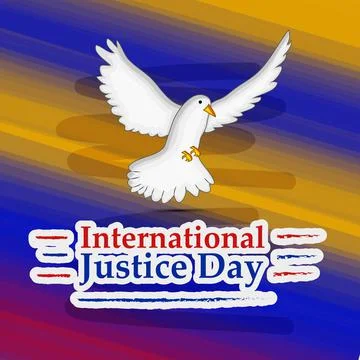 Illustration of elements of International Justice day background Stock Illustration