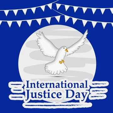 Illustration of elements of International Justice day background Stock Illustration