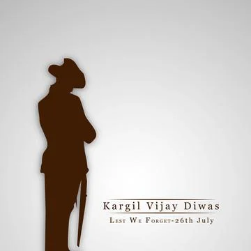 Illustration of elements of Kargil Vijay Diwas in India celebrated on 26th July Illustrazione stock