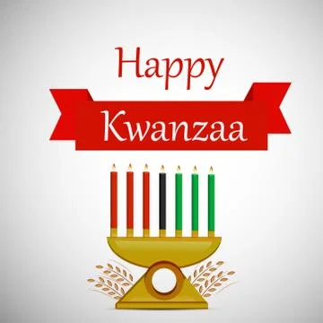 Illustration of elements of Kwanzaa Background. Stock Illustration