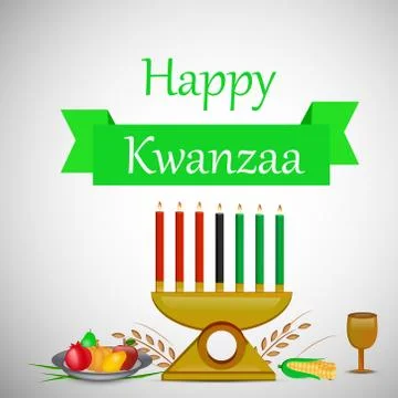 Illustration of elements of Kwanzaa Background. Illustrazione stock