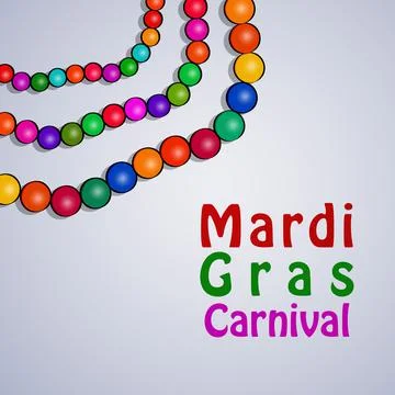 Illustration of elements of Mardi Gras Carnival background Stock Illustration
