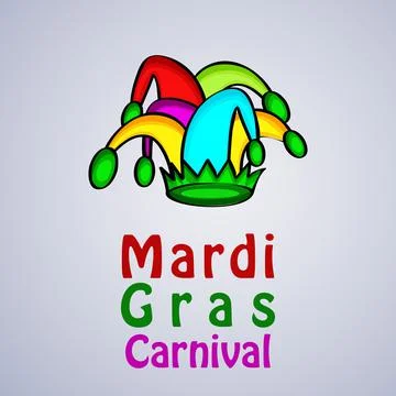 Illustration of elements of Mardi Gras Carnival background Stock Illustration
