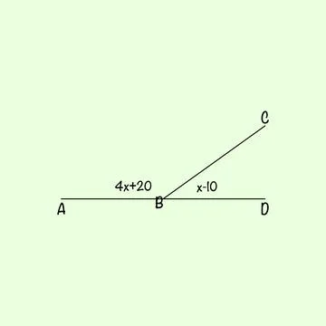 Illustration elements for math problems involving supplementary angles Stock Illustration
