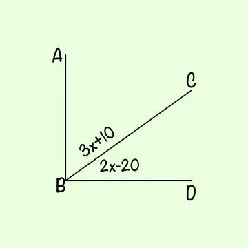 Illustration elements for math problems involving complementary angles Stock Illustration
