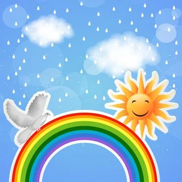 Illustration of elements of Monsoon season background Stock Illustration
