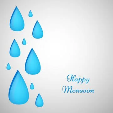 Illustration of elements of Monsoon season background Stock Illustration
