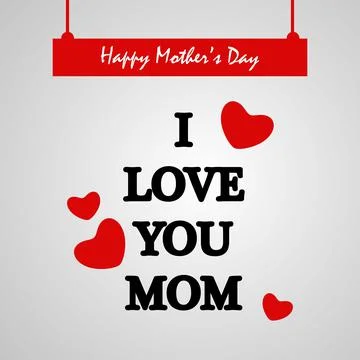Illustration of elements of Mother's Day background Stock Illustration