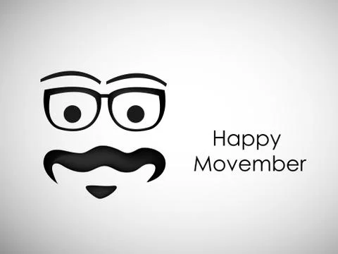 Illustration of elements of Movember background Stock Illustration