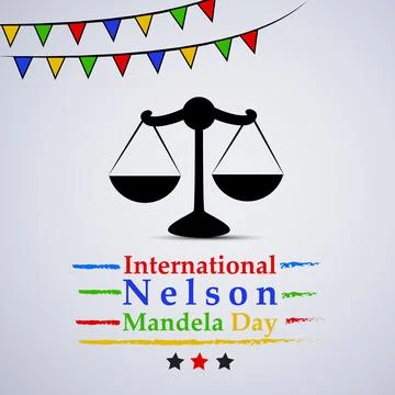 Illustration of elements of Nelson Mandela Day background 스톡 일러스트