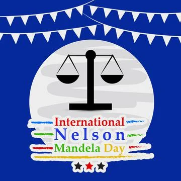 Illustration of elements of Nelson Mandela Day background Illustration