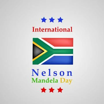 Illustration of elements of Nelson Mandela Day background Ilustración de archivo