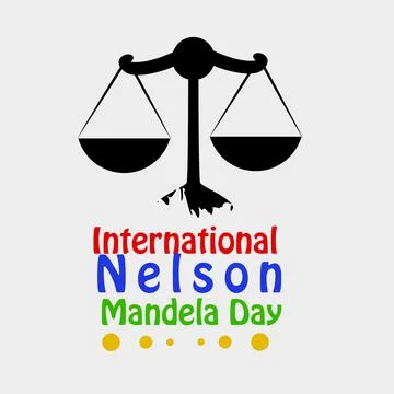 Illustration of elements of Nelson Mandela Day background Illustrazione stock