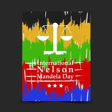 Illustration of elements of Nelson Mandela Day background Stock Illustration