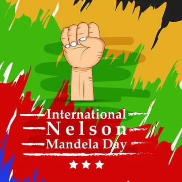 Illustration of elements of Nelson Mandela Day background Stock Illustration