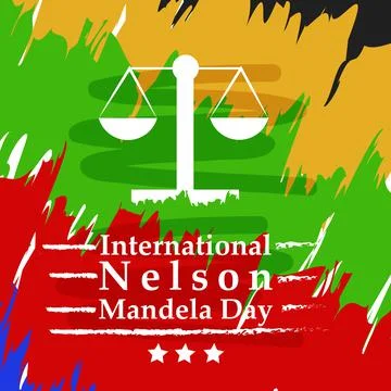 Illustration of elements of Nelson Mandela Day background Illustrazione stock