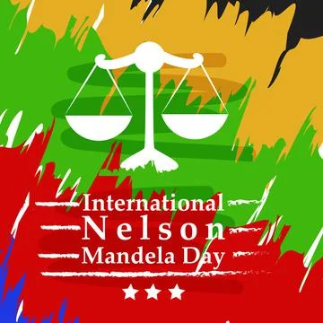 Illustration of elements of Nelson Mandela Day background Stock Illustration