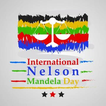 Illustration of elements of Nelson Mandela Day background Illustrazione stock