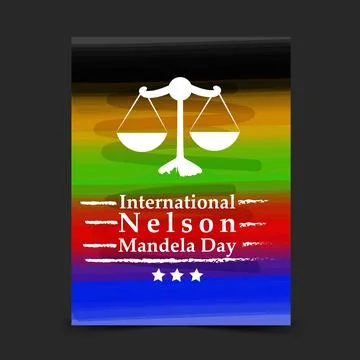 Illustration of elements of Nelson Mandela Day background Illustrazione stock