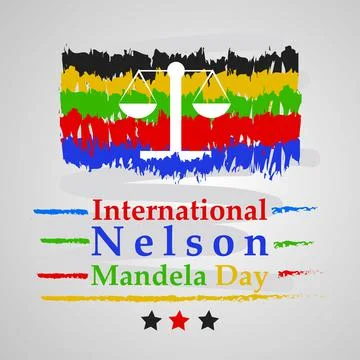 Illustration of elements of Nelson Mandela Day background Stock-Illustration