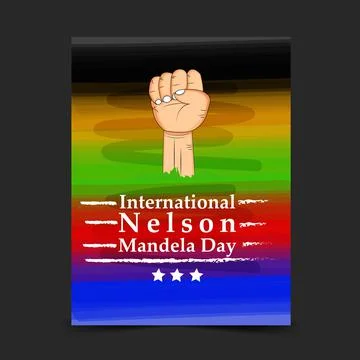 Illustration of elements of Nelson Mandela Day background 스톡 일러스트