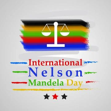 Illustration of elements of Nelson Mandela Day background Illustrazione stock