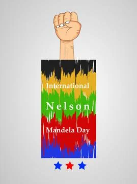 Illustration of elements of Nelson Mandela Day background Illustrazione stock