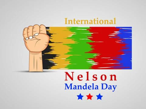 Illustration of elements of Nelson Mandela Day background Illustrazione stock
