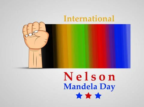 Illustration of elements of Nelson Mandela Day background 库存插图
