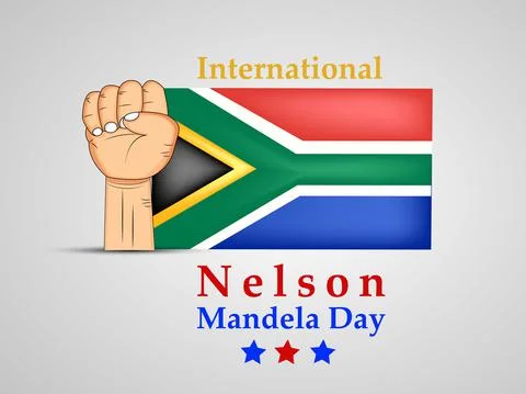 Illustration of elements of Nelson Mandela Day background Stock Illustration